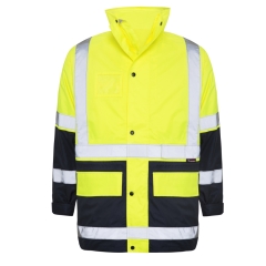 Spartan - Taped Hi Vis Waterproof Jacket - Yellow/Navy