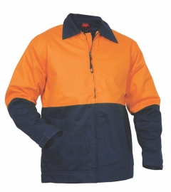 Bisley - 3M Taped Hi Vis 3 in 1 Drill Jacket - Orange/Navy