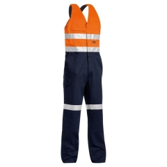 Taped Hi Vis Action Back Overall - Orange/Navy