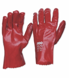 Red PVC Dipped Gloves - 27cm
