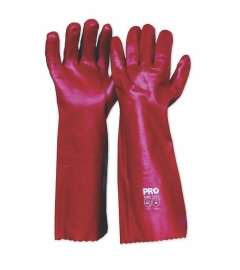 Red PVC Dipped Gloves - 45cm