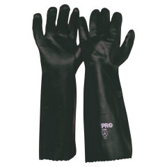 Green PVC Double Dipped Gloves - 45cm