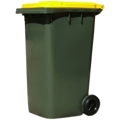Wheelie Bin 240Lt Green/Yellow Lid