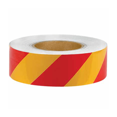 Reflective Tape - Class 2 Red & Yellow 100mm