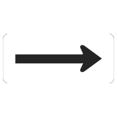 Arrow Picto Sign - Poly - 450 x 300