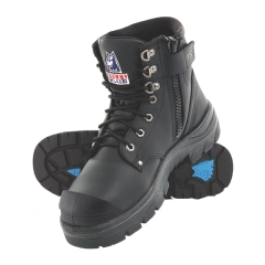 Steel Blue - Argyle Zip Bump Cap Boots 332152 - Black