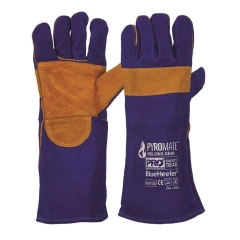 Blue and Gold Welding Gloves