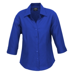 Biz Collection - Ladies Plain Oasis 3/4 Sleeve Shirt - Electric Blue