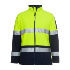 JB's - Taped Hi Vis Softshell Jacket - Lime/Navy