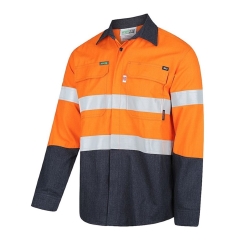 Workit - Taped Parvotex PPE2 Inherent FR Ripstop Shirt - Orange/Navy