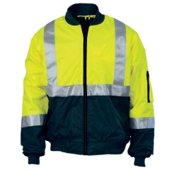 DNC - Taped Two Tone Hi Vis Bomber Jacket - Yellow/Navy