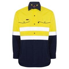 Spartan - Taped Lightweight Hi Vis Ripstop Shirt - Yellow/Navy