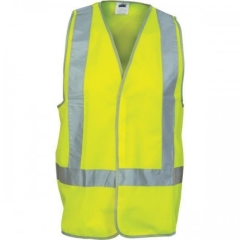 DNC - Safety Vest with H Pattern Tape - Yellow
