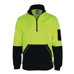 DNC - Hi Vis 1/2 Zip Super Fleecy - Yellow/Navy