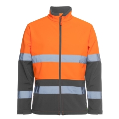 JB's - Taped 3 Layer Hi Vis Softshell Jacket - Orange/Navy