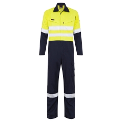 Spartan - Taped Lightweight Hi Vis HRC2 Arc Flash Coverall - Yellow/Navy