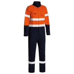 Bisley - TenCate Tecasafe® Plus 580 Taped Hi Vis Lightweight FR Non Vented Engineered Coverall - Ora