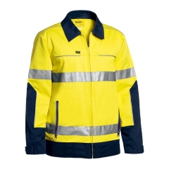 Bisley - Taped Hi Vis Drill Jacket with Liquid Repellent finish