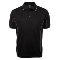 JB's - Piping Polo - Black/Grey