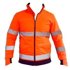 Spartan - Taped Water Resistant Hi Vis Soft Shell Jacket - Orange/Navy