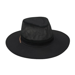 Safari Cotton Twill & Mesh Hat - Navy
