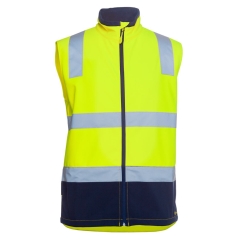 JB's - 3 Layer Hi Vis Softshell Vest - Lime/Navy