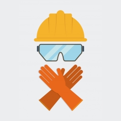 PPE KIT 01 - Hard Hat, Gloves, Glove Clip, Glasses