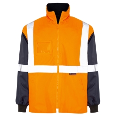Spartan - Taped Reversible Waterproof Hi Vis Fleece Jacket - Orange/Navy