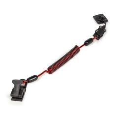 GRIPPS - Coil E-Tether With Poly Clamp  - Non-Conductive