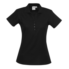 Biz Collection - Ladies Crew Polo - Black