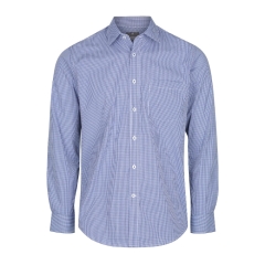 Gloweave - Westgarth Men's Gingham Long Sleeve Shirt - Navy