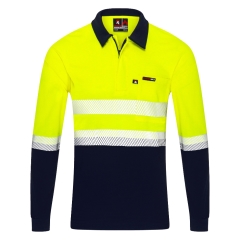 Spartan - Taped Hi Vis HRC2 FR Polo - Yellow/Navy