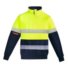 Taped Brushed Fleece ¼ Zip HRC 2 FR Jumper - Yellow/Navy
