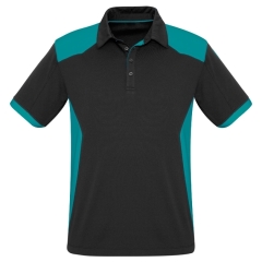 Biz Collection - Mens Rival Polo - Black/Teal