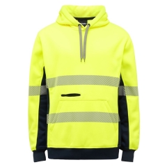 King Gee - Hivis Fleece Taped Pullover Jersey - Yellow/Navy