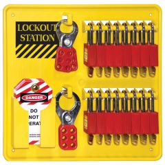 One Piece Open Lockout Station - 16 Padlocks