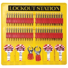 One Piece Open Lockout Station - 48 Padlocks