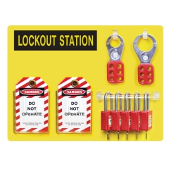 Open Lockout Station - Filled - 5 Padlocks