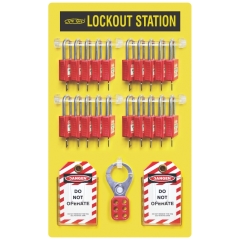 Open Lockout Station - Filled - 20 Padlocks