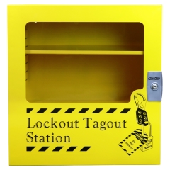Lockout Tagout Station With Clear Fascia - Yellow