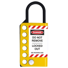 Stainless Steel Lockout Hasp - Yellow/Black