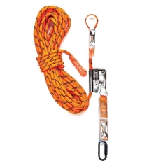 LINQ - Kernmantle Rope With Rope Grab Shocky & Screwgate Karabiner - 15m