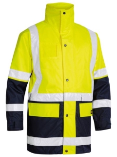 Bisley - Waterproof 5-in-1 Taped Jacket - Yellow/Navy
