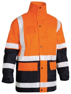 Bisley - Waterproof 5-in-1 Taped Jacket - Orange/Navy