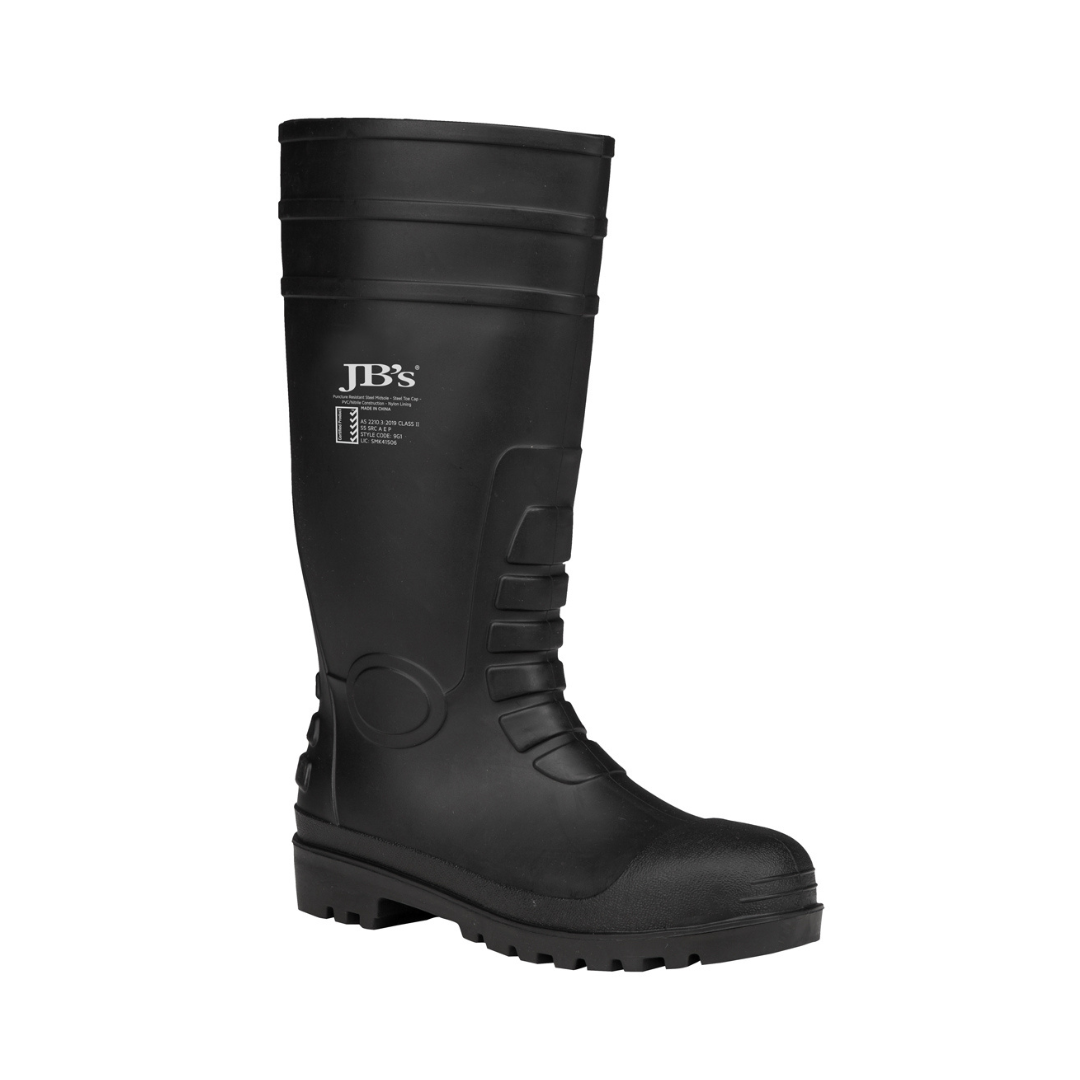 JB's Steel Toe Cap And Steel Plate Gumboot - Black