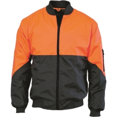 Jacket - Polyester Bomber - Orange/Navy