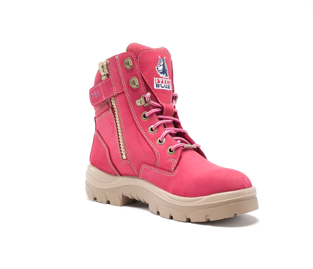 Boots - Steel Blue Southern Cross Zip Ladies TPU 512761 Pink
