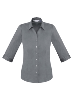 Biz Corporates - Ladies Monaco 3/4 Sleeve Shirt - Platinum
