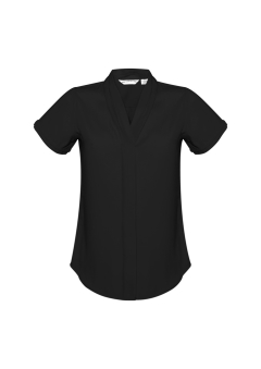 Biz Collection -Ladies Madison Short Sleeve Shirt - Black