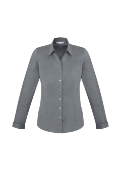 Biz Collection - Ladies Monaco Long Sleeve Shirt - Platinum